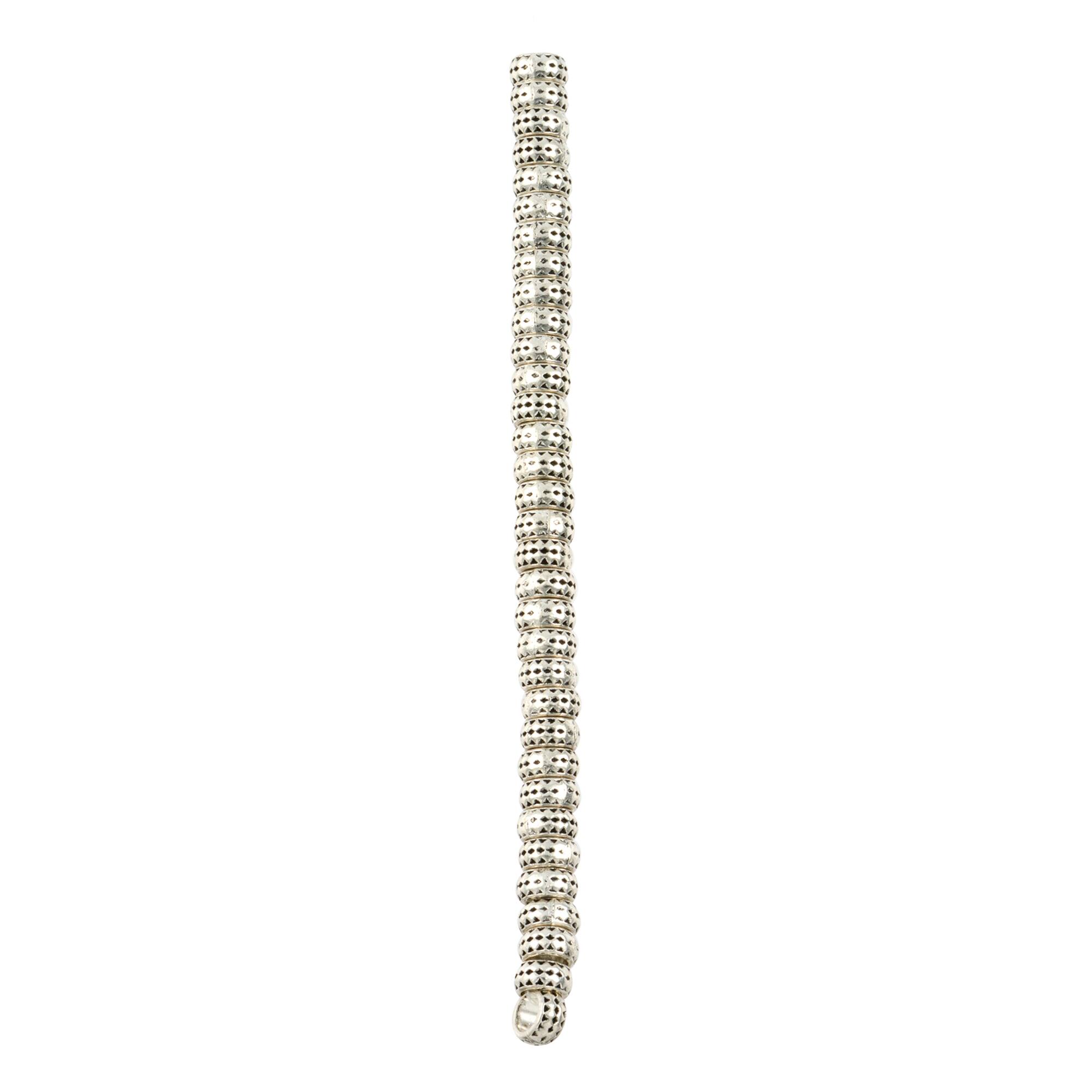 Antique Silver Large Hole Metal Rondelle Beads, 7mm by Bead Landing™
